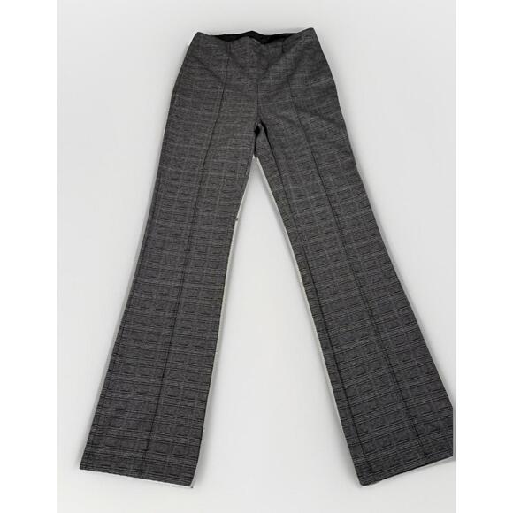 Lysse Pull On Pants Sz M Stretch Plaid grey/black Flare Pants Comfort Casual(A30 - Picture 1 of 5